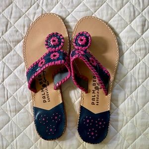 New PALM BEACH Sandals Luxe-crafted - Navy/Pink